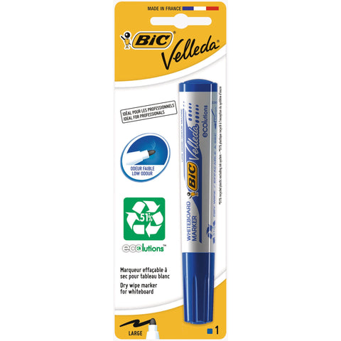 Marcador para Quadro Branco Velleda Grande Azul Bic