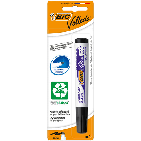 Marcador para Quadro Branco Velleda de Tinta Preta Bic