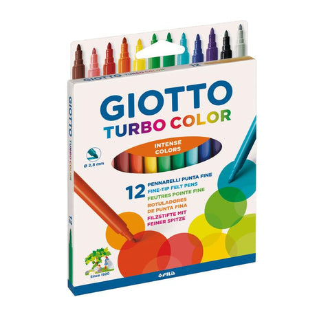 Marcadores de Colorir Turbo Color 12 Unidades Giotto