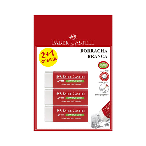 Borracha Branca 3 unidades Faber Castell