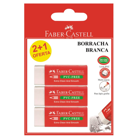 Borracha Branca 3 unidades Faber Castell