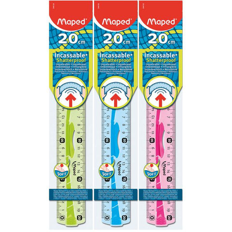 Régua Inquebrável Flex 20cm (várias opções) Maped