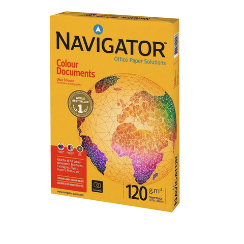 Resma de Papel de Impressão A4 250 Folhas 120g/m2 Navigator