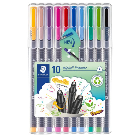 Marcadores Triplus Fineliner 0.3mm 10 Unidades Staedtler