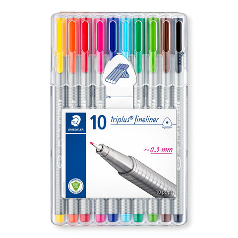 Marcador Triplus Fineliner 10 unidades Staedtler