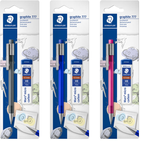 Lapiseira Graphite 777 + Tubo de Minas 0.5 mm HB Staedtler