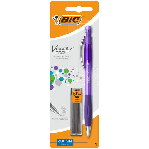 Lapiseira Velocity 0.5mm e 12 Minas HB Bic (várias opções)