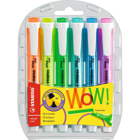 Sublinhadores Swing Cool Neon  6 Unidades Stabilo