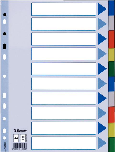 Separador 10 Divisórias A4 Polipropileno