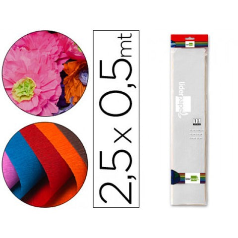 Papel Crepe Branco 50x25cm Liderpapel