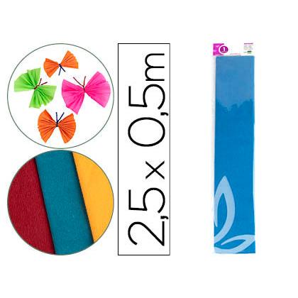 Papel Crepe Azul Claro 50x25cm Liderpapel