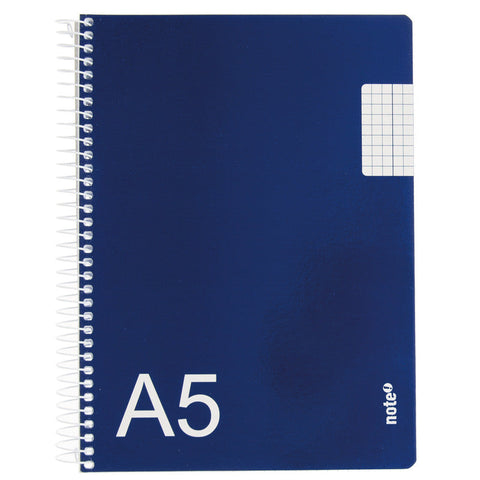 Caderno Espiral A5 Capa Azul Quadriculado Note!