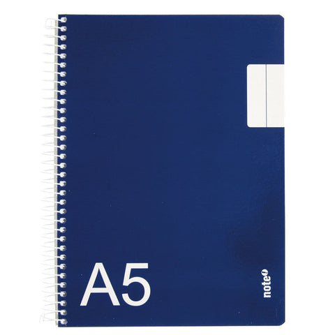 Caderno Espiral A5 Capa Azul Liso Note!