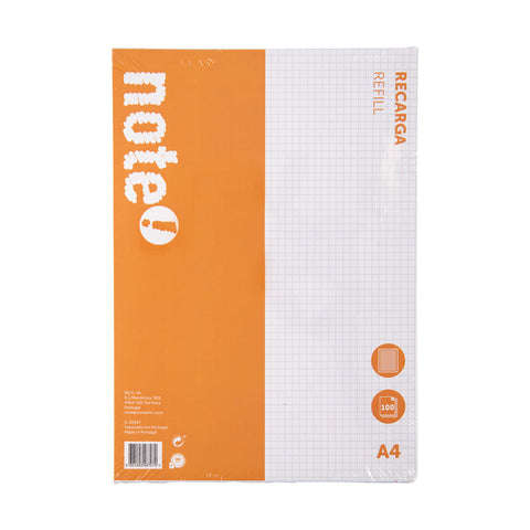 Recarga A4 100 Folhas Quadriculado Note!