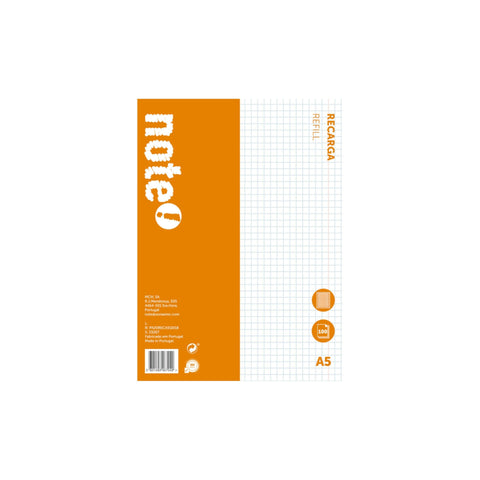Recarga Papel A5 Quadriculado Note!