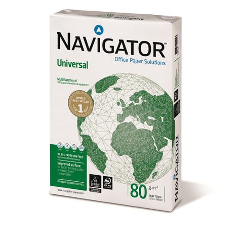 Resma de Papel de Impressão A4 5 x 500 Folhas 80g/m2 Navigator
