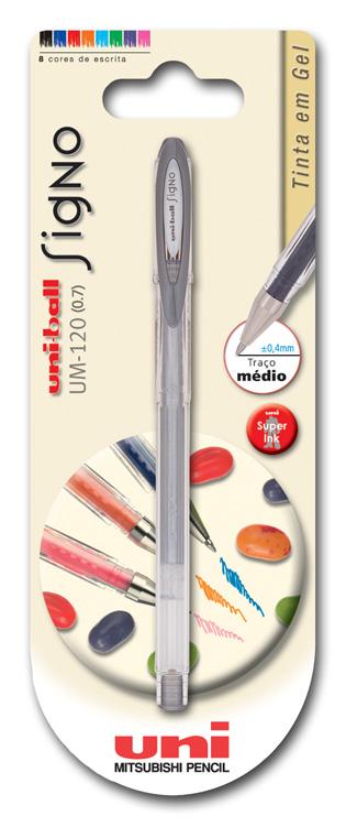 Esferográfica Roller Gel Signo Prateada