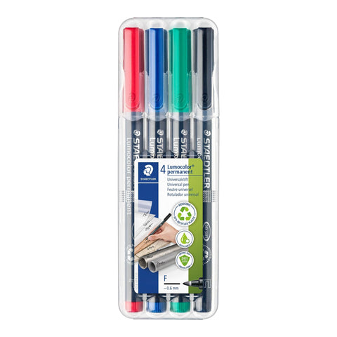 Marcador Permanente 4 Unidades 4 Cores Staedtler