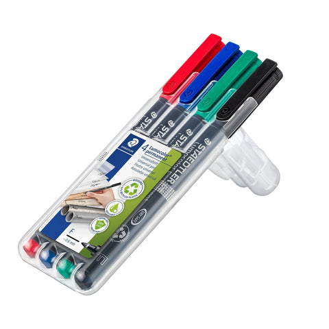 Marcador Permanente 4 Unidades 4 Cores Staedtler