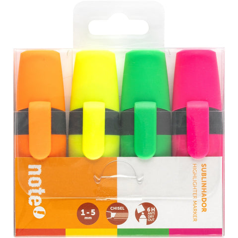 Marcadores Fluorescentes 4 unidades Note!