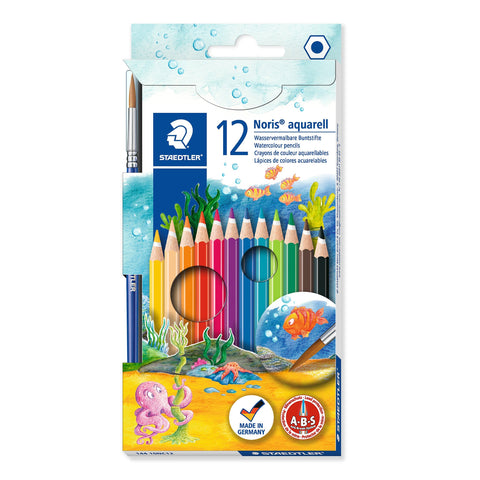 Lápis de Cor de Aguarela com Pincel 12 Unidades Staedtler
