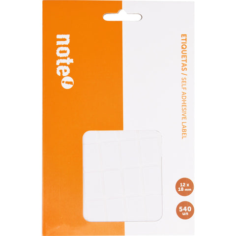 Etiquetas Adesivas 12 x 18mm 540 unidades Note!