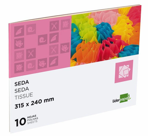 Papel Seda 10 Folhas 31.5 x 24cm Liderpapel