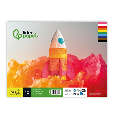 Papel Seda 10 Folhas 31.5 x 24cm Liderpapel
