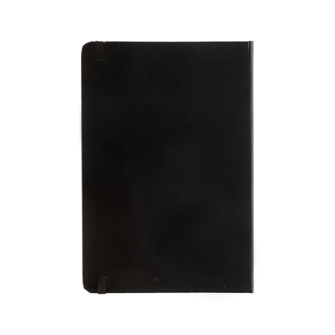 Caderno Agrafado A5 Capa Dura Preta com Elástico Pautado Note!