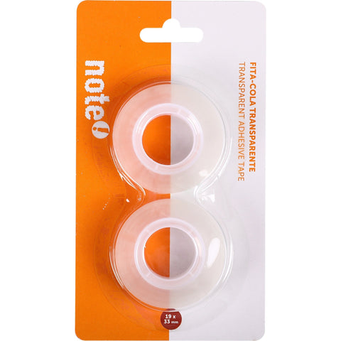 Fita Cola Transparente 19 x 33m 2 unidades Note!