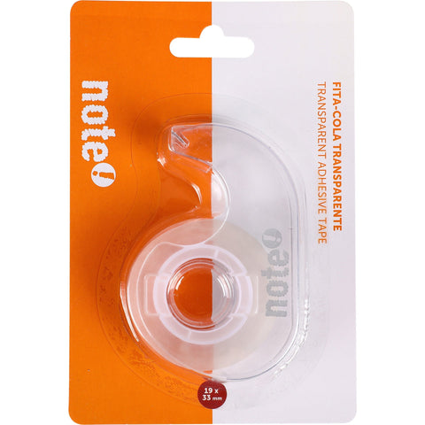 Fita Cola Transparente 19 x 33m com Dispensador Note!