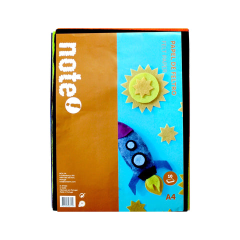 Papel de Feltro A4 10 Folhas Multicolor Note!