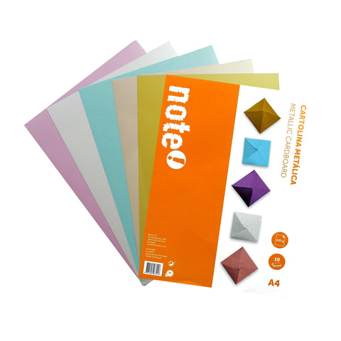 Bloco de Cartolinas Metálicas A4 10 Folhas Note!