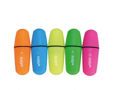 Marcadores Mini Fluorescentes 5 unidades Note!