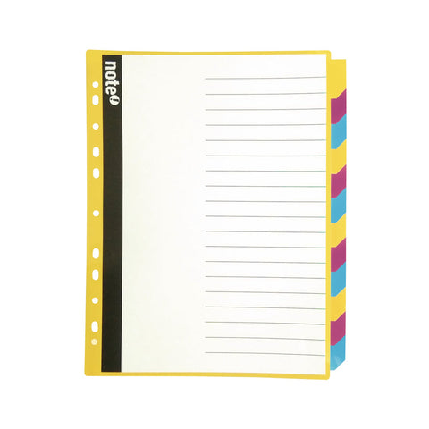 Separador A4 Polipropileno com 12 Divisórias Tecnocolours Note!
