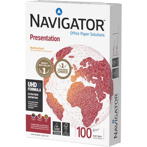 Resma Papel de Impressão Presentation A4 500 Folhas 100gr Navigator