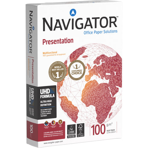 Resma Papel de Impressão Presentation A4 500 Folhas 100gr Navigator