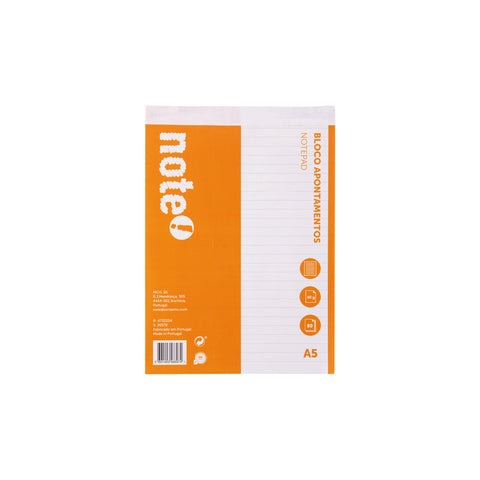Bloco de Apontamentos A5 Pautado