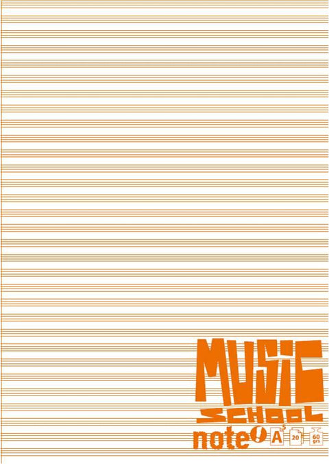 Caderno de Música A5 20 Folhas Note!
