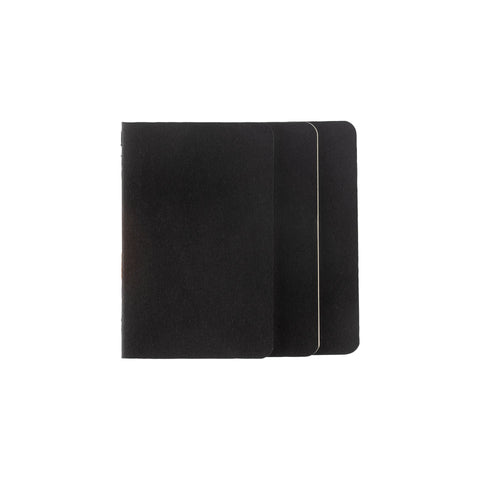 Caderno Agrafado A6 Capa Preta Pautado 3 Unidades Note!