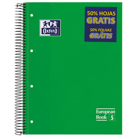 Caderno Espiral EuropeanBook 5 A4 Pautado (várias opções) Oxford