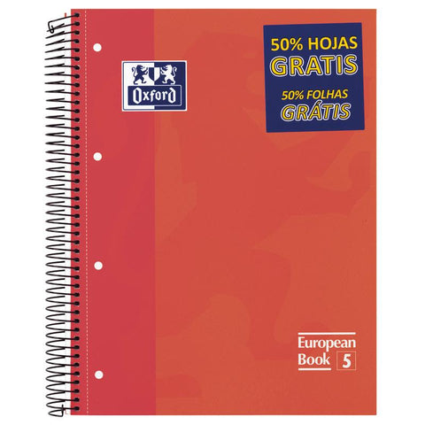 Caderno Espiral EuropeanBook 5 A4 Pautado (várias opções) Oxford