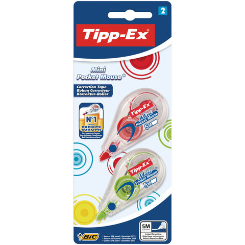 Fita Corret Mini Pocket Mouse Colors 2 Unidades (várias opções) Tipp-Ex