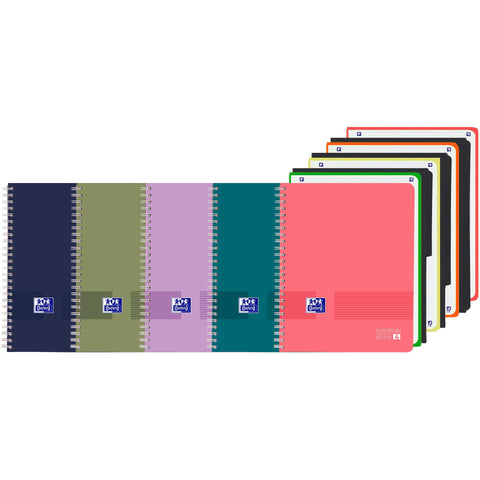 Caderno Espiral A4 Pautado com 3 Separadores (várias opções) Oxford