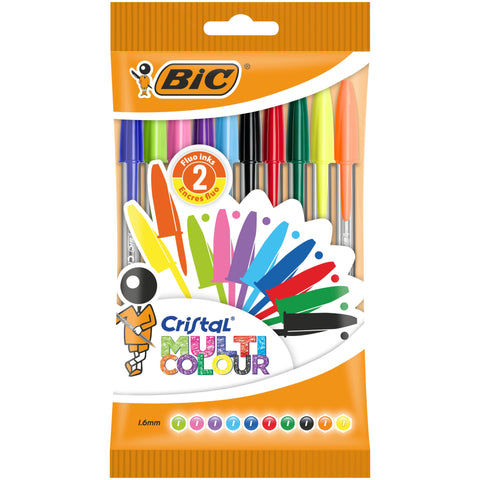 Esferográfica Cristal Multicolor 10 unidades Bic