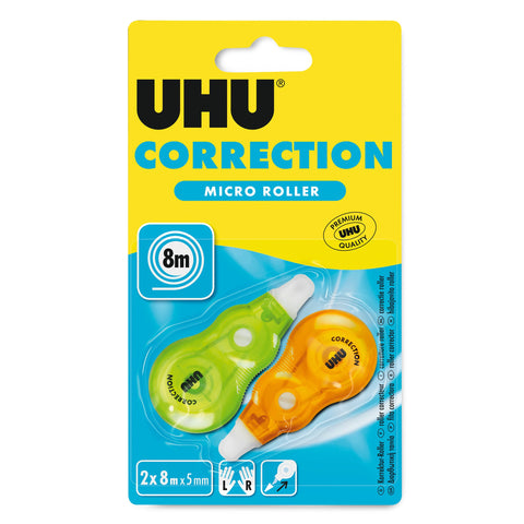 Fita Corretora Micro Roller 8M 2 Unidades Uhu