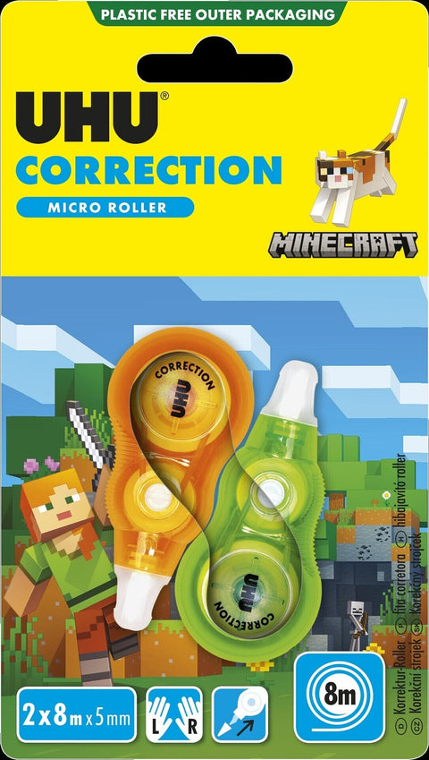 Fita Corretora Micro Roller 8M 2 Unidades Uhu