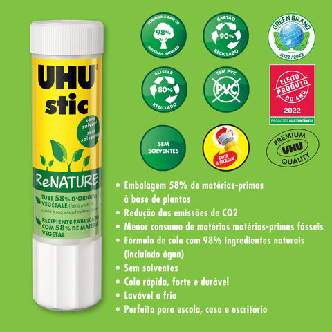 Tubo de Cola Stick Renature 21g UHU
