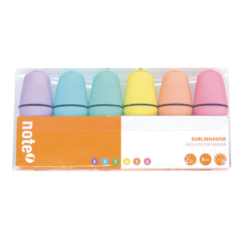 Sublinhador Mini de Tinta Fluorescente e Pastel Note!
