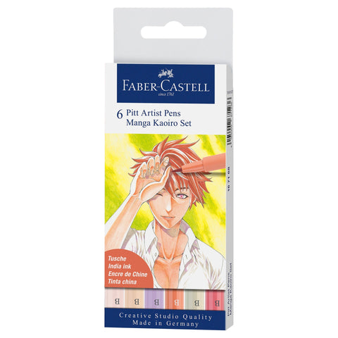 Marcador Pitt Artistic Manga Kaoiro 6 Unidades Faber-Castell